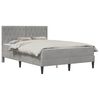 vidaXL Cadre de lit avec matelas Gris clair 140 x 200 cm Velours