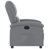 vidaXL Fauteuil inclinable &eacute;lectrique Gris clair Tissu