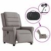 vidaXL Fauteuil de massage inclinable &eacute;lectrique Taupe Tissu