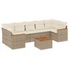 vidaXL Salon de jardin avec coussins 8 pcs beige résine tressée