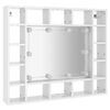 vidaXL Armoire de miroir avec LED Blanc brillant 91x15x76,5 cm