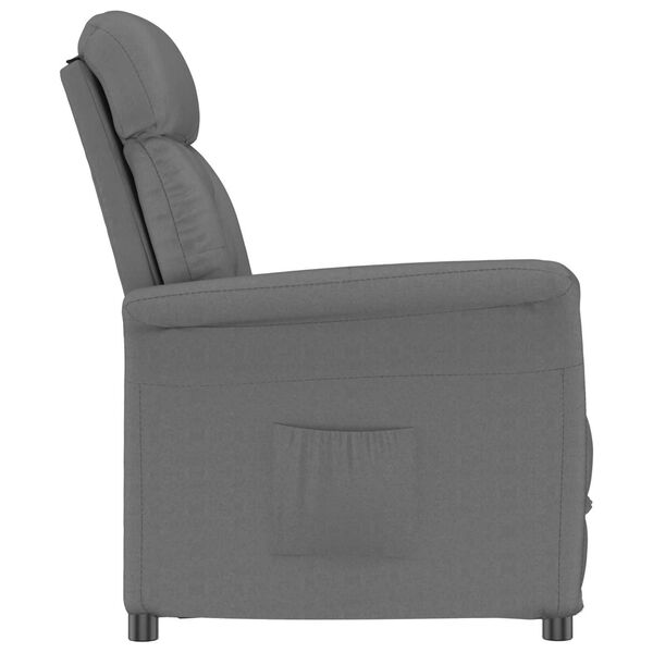 vidaXL Fauteuil Relax Dark Grey Gris foncé 70.5 x 96.5 x 95 cm tissu