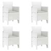 vidaXL Chaise de jardin 4 pc Blanc Polypropyl&egrave;ne