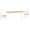 vidaXL Ensemble &agrave; manger Panama 3 pcs blanc bois de pin massif