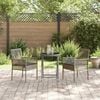 vidaXL Ensemble bistro de jardin 3 pcs Gris polyrotin