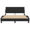 vidaXL Cadre de lit avec LED sans matelas Hanko noir 140x190 cm velours