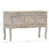 vidaXL Buffet Gris 110x35x75 cm Bois massif de manguier