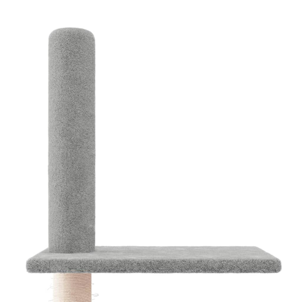vidaXL Arbre à chat du sol au plafond Gris clair 250,5-276,5 cm