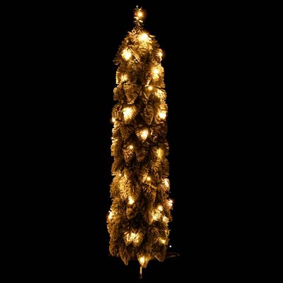 vidaXL Sapin de Noël artificiel pré-éclairé avec 45 LED/neige floquée
