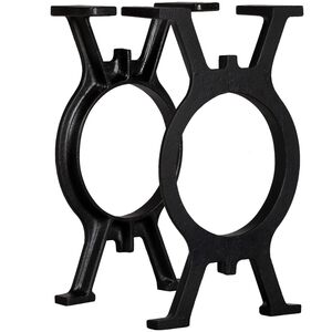 vidaXL Pied de banc 2 pcs Cadre en O Fonte