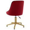 vidaXL Chaises pivotantes &agrave; manger lot de 2 Rouge bordeaux Velours