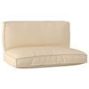 vidaXL Set de coussins de palette 2 pcs Beige Tissu Oxford