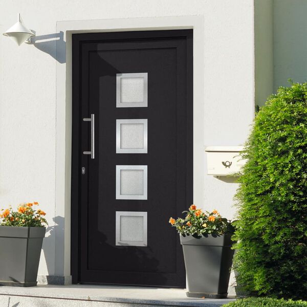 vidaXL Porte d'entr&eacute;e Anthracite 98x208 cm