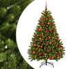 vidaXL Sapin de No&euml;l artificiel vert clair avec boules 120 cm 150 LED