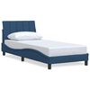 vidaXL Cadre de lit sans matelas Hanko bleu 90x190 cm tissu