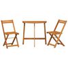 vidaXL Ensemble bistrot 3 pcs Huile Naturelle Bois d'Acacia Massif