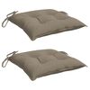 vidaXL Coussins de chaise lot de 2 taupe 40x40x7 cm tissu oxford