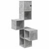vidaXL &Eacute;tag&egrave;re d'angle murale Gris b&eacute;ton 48 x 48 x 120 cm