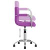 vidaXL Chaises pivotantes &agrave; manger lot de 4 violet similicuir