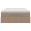 VidaXL Cadre de lit ottoman et matelas cappuccino 120x200cm similicuir