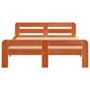 vidaXL Cadre de lit sans matelas cire marron 135x190cm bois pin massif