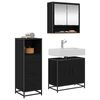 vidaXL Ensemble de mobilier de salle de bain 3 pcs Ch&ecirc;ne noir