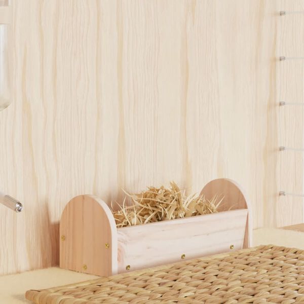 vidaXL Mangeoire &agrave; foin pour lapins 28x10x10 cm bois massif de sapin