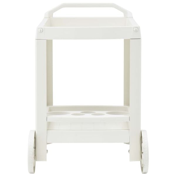 vidaXL Chariot à boissons Blanc 69x53x72 cm Plastique