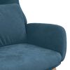 vidaXL Chaise de relaxation Bleu Velours