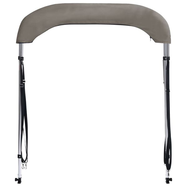 vidaXL Auvent bimini à 2 arceaux gris 150x120x110 cm