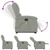 vidaXL Fauteuil de massage inclinable Gris clair Velours