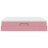 vidaXL Lit avec rangement et matelas Rose 160 x 200 cm Velours