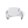 vidaXL Table basse à forme réglable blanc brillant