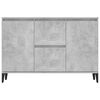 vidaXL Buffet gris b&eacute;ton 102x35x70 cm bois d'ing&eacute;nierie