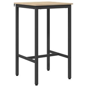 vidaXL Table de bar 52 x 52 x 90 cm Bois d'ing&eacute;nierie Ch&ecirc;ne Sonoma