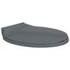vidaXL Siège de toilette à fermeture en douceur Gris Ovale