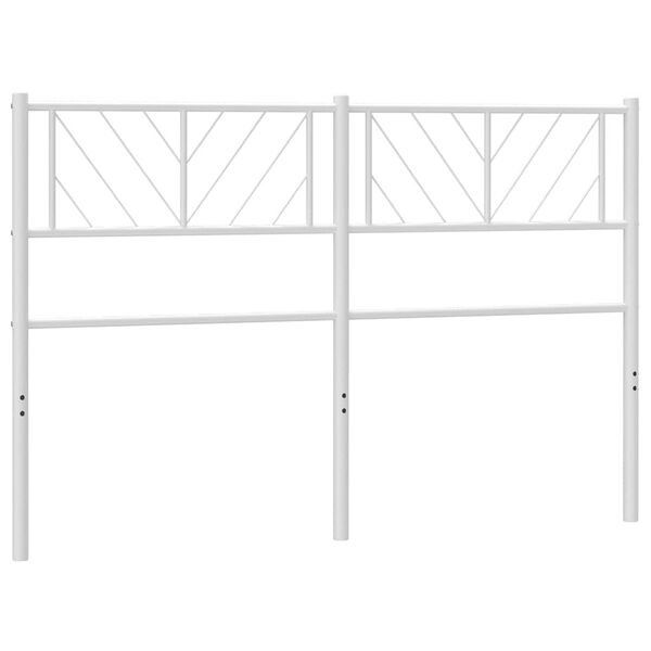 vidaXL T&ecirc;te de lit m&eacute;tal blanc 120 cm