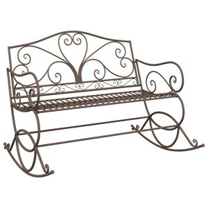 vidaXL Banc de jardin Marron ancien Acier