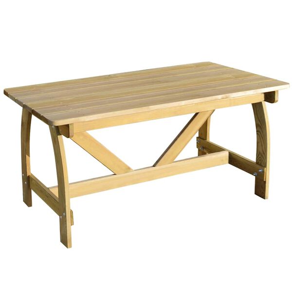 vidaXL Table de jardin 150x74x75 cm Bois de pin impr&eacute;gn&eacute;