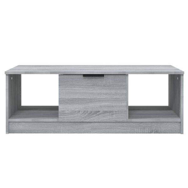 vidaXL Table basse sonoma gris 102x50x36 cm bois d'ing&eacute;nierie