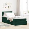 vidaXL Cadre de lit ottoman avec matelas vert fonc&eacute; 100x200 cm velours