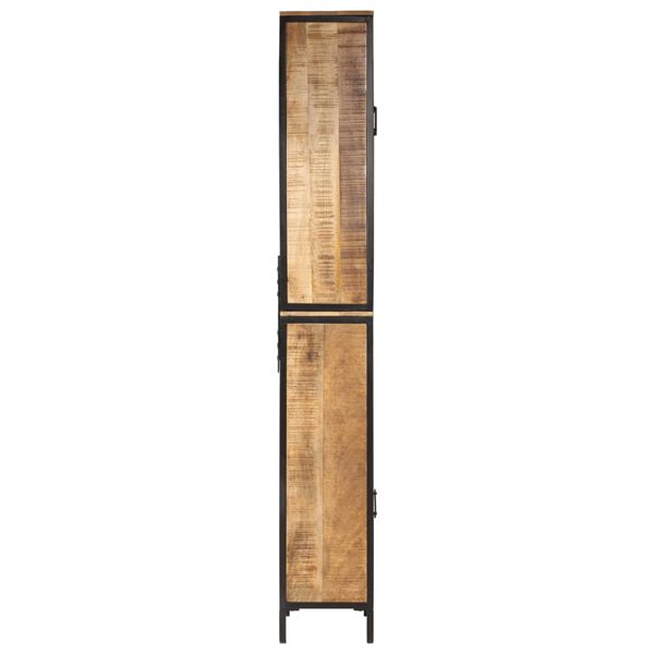 vidaXL Armoire de salle de bain 40x27x180 cm fer et bois de manguier