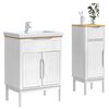 vidaXL Ensemble de mobilier de salle de bain FLORO 2 pcs Blanc
