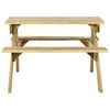vidaXL Table de pique-nique et bancs 110x123x73cm Bois de pin impr&eacute;gn&eacute;