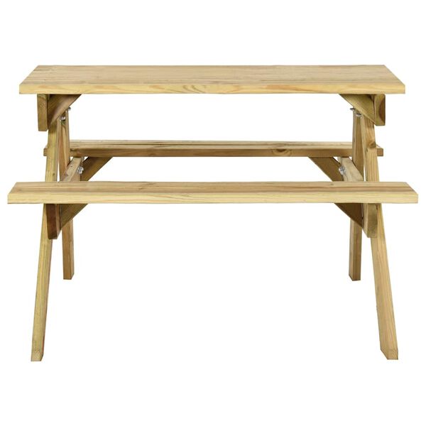 vidaXL Table de pique-nique et bancs 110x123x73cm Bois de pin impr&eacute;gn&eacute;