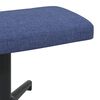 vidaXL Chaise de relaxation avec tabouret Bleu Tissu