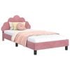 vidaXL Cadre de lit pour enfants avec t&ecirc;te de lit Rose 90 x 200 cm