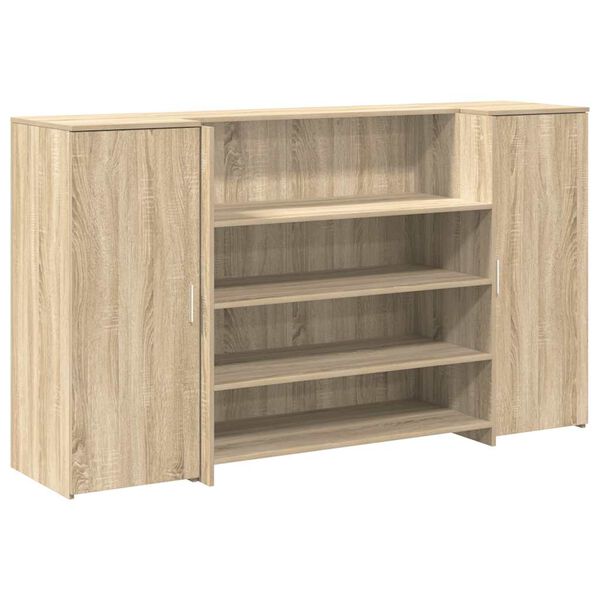 vidaXL Bureau r&eacute;ception ch&ecirc;ne sonoma 180x50x103,5 cm bois d'ing&eacute;nierie