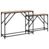 vidaXL Table console 2 pcs Ch&ecirc;ne artisanal 100 x 28 x 75 cm