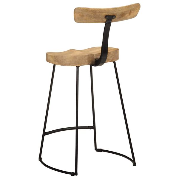 vidaXL Tabourets de bar lot de 2 49x43x88 cm bois de manguier massif